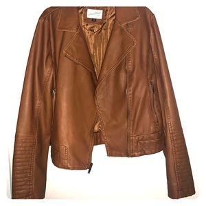 Brown leather jacket